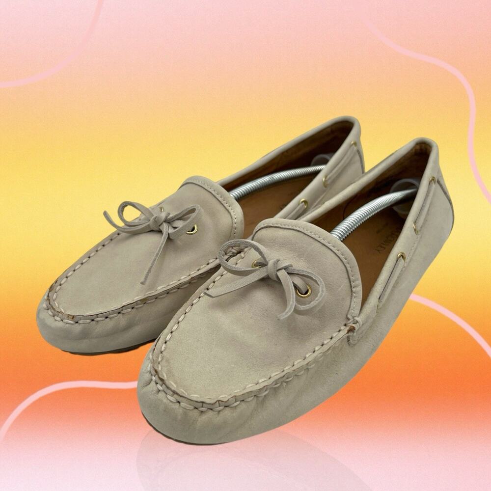 Cynthia Rowley Shoes Womens 9M Sunbathe Casual Loafers Leather Flats Off White